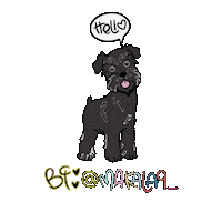 Dog Schnauzer Sticker by makala9_
