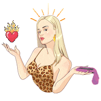 Heart Leopard Sticker