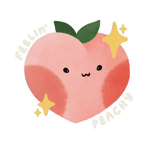 plcreates giphyupload fruit cutie peach Sticker