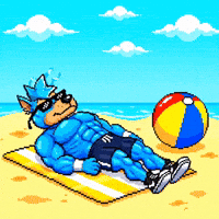 Sunbathing Beach Day GIF by SkyDog Social