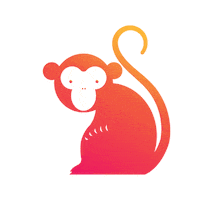 Monkey Love Sticker by diamondnplatinum
