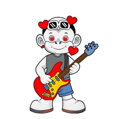 Guitar Player Rock Sticker by Zhot Music