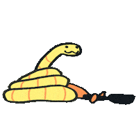 Jijiwiggu dance animation yellow snake Sticker