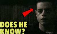 Does He Know Mr Robot GIF