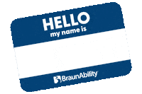 BraunAbilityofficial braun wav hello my name is accessiblevehicle Sticker