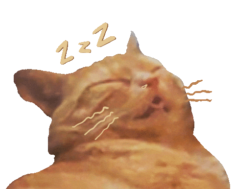 Sleepy Cat Sticker