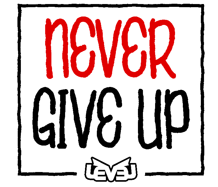 Dont Give Up Sticker by Level