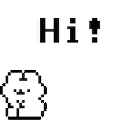 Pixel Hello Sticker