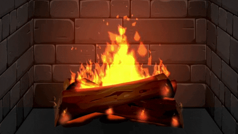 ourcade giphygifmaker fireplace yule log phaser3 GIF