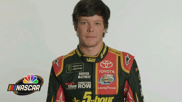 erik jones shrug GIF by NASCAR on NBC