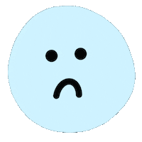 wescribbles sad face expression feelings Sticker