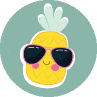 cool4school happy kids sunglasses pineapple Sticker