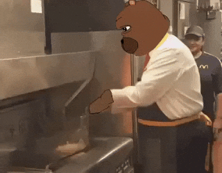 French Fries Bear GIF by Bobo Memes