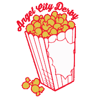 AngelCityDerby pride popcorn hollywood derby Sticker