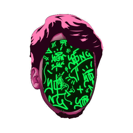 who_dat_j0ny giphyupload crazy glow techno Sticker