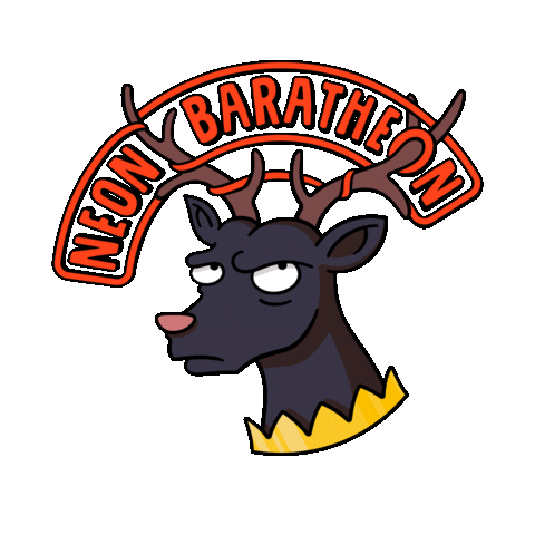 Neon Deer Sticker by NeonBaratheon