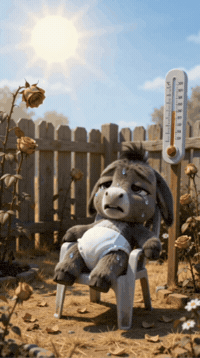 Sweating Heat Wave GIF by Hugo El Burrito