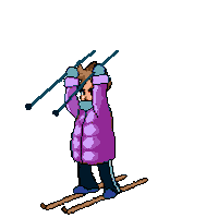 skiing STICKER