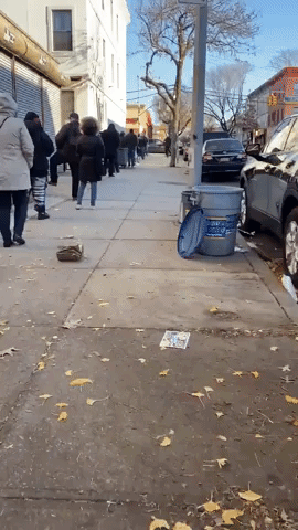 New Yorkers Queue for Blocks to Get COVID-19 Tests Before Thanksgiving