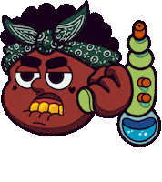 Black Man Gangsta Sticker by Bryson Williams