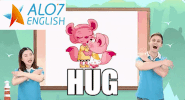 alo7 english hug GIF by ALO7.com