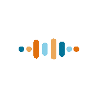 Logo Varietta Ihearyou Draaien Dotsandstripes Dots Stippen Strepen Stippenenstrepen Oranje Blauw Sticker by Varietta