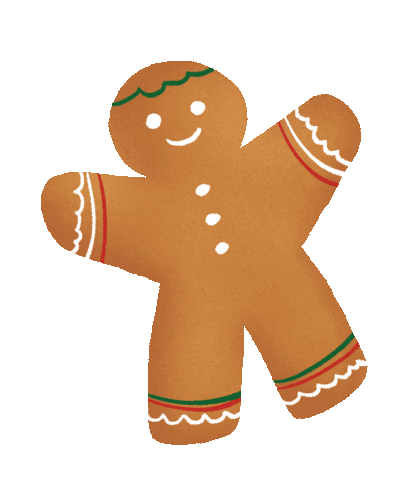 Gingerbread Man Christmas Sticker by Anto