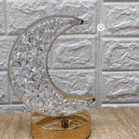 Lampara Táctil Efecto Cristal Mesa De Noche Recargable GIF by Cómpralo en Casa