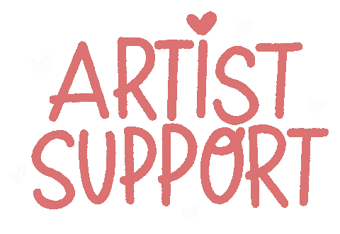 Nikkitaeart giphyupload artist hearts support Sticker