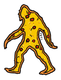 Yeti In My Spaghetti Sticker by Pizza Ranch