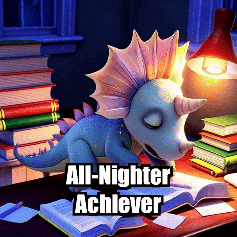 Late Night Studygram GIF by Divineasaur