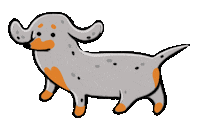 Sausage Dog Sticker by Stefanie Shank