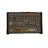 Drum Machine Dj Sticker by Paul Cart