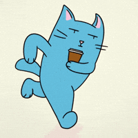 Blue Cat Running GIF
