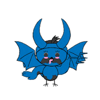 Axemeagain blue bird devil fete Sticker