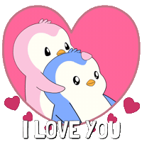 I Love You Kiss Sticker by Pudgy Penguins