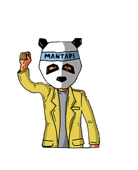 Abimanyua panda semangat aabimanyu Sticker