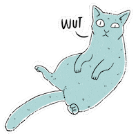 Cat What Sticker by Mi Outspoken