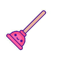 chibi plunger Sticker by 100% Soft
