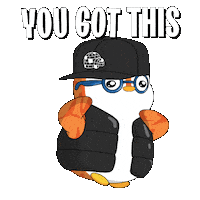 You Can Do It Good Luck Sticker by Pudgy Penguins
