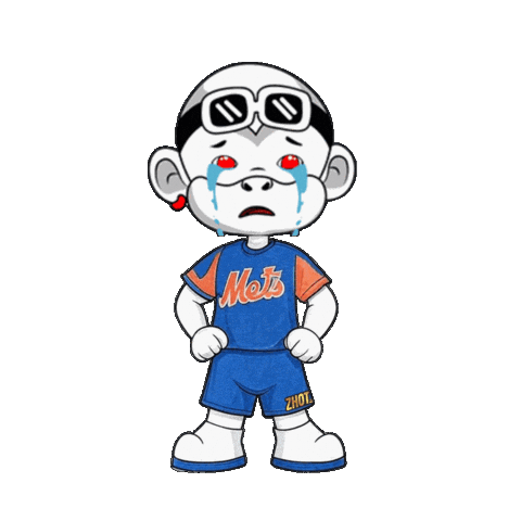 Sad New York Mets Sticker by Zhot