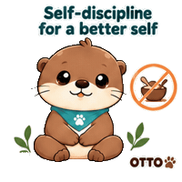 Inner Peace Reflection Sticker by Otto the Otter by GleeSpace