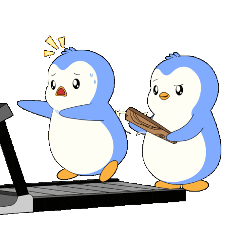 Personal Trainer Running Sticker by Pudgy Penguins