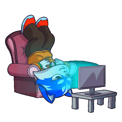 Watching Upside Down Sticker by Toshithecat