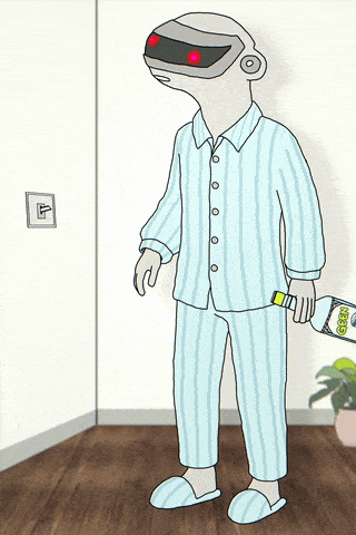 Sleepy Robot GIF by Paft Drunk