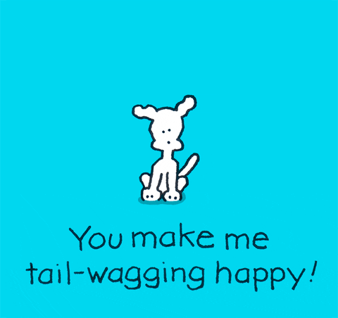 wagging you make me happy GIF by Chippy the Dog