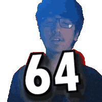 Sixty Four Number Sticker