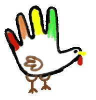 Thanksgiving Middle Finger Sticker by Jason Clarke
