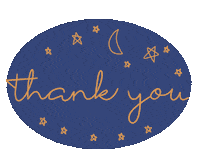 Night Sky Thank You Sticker by Unpopular Cartoonist