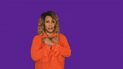 ComedianHollyLogan reaction crazy twitch scratch GIF